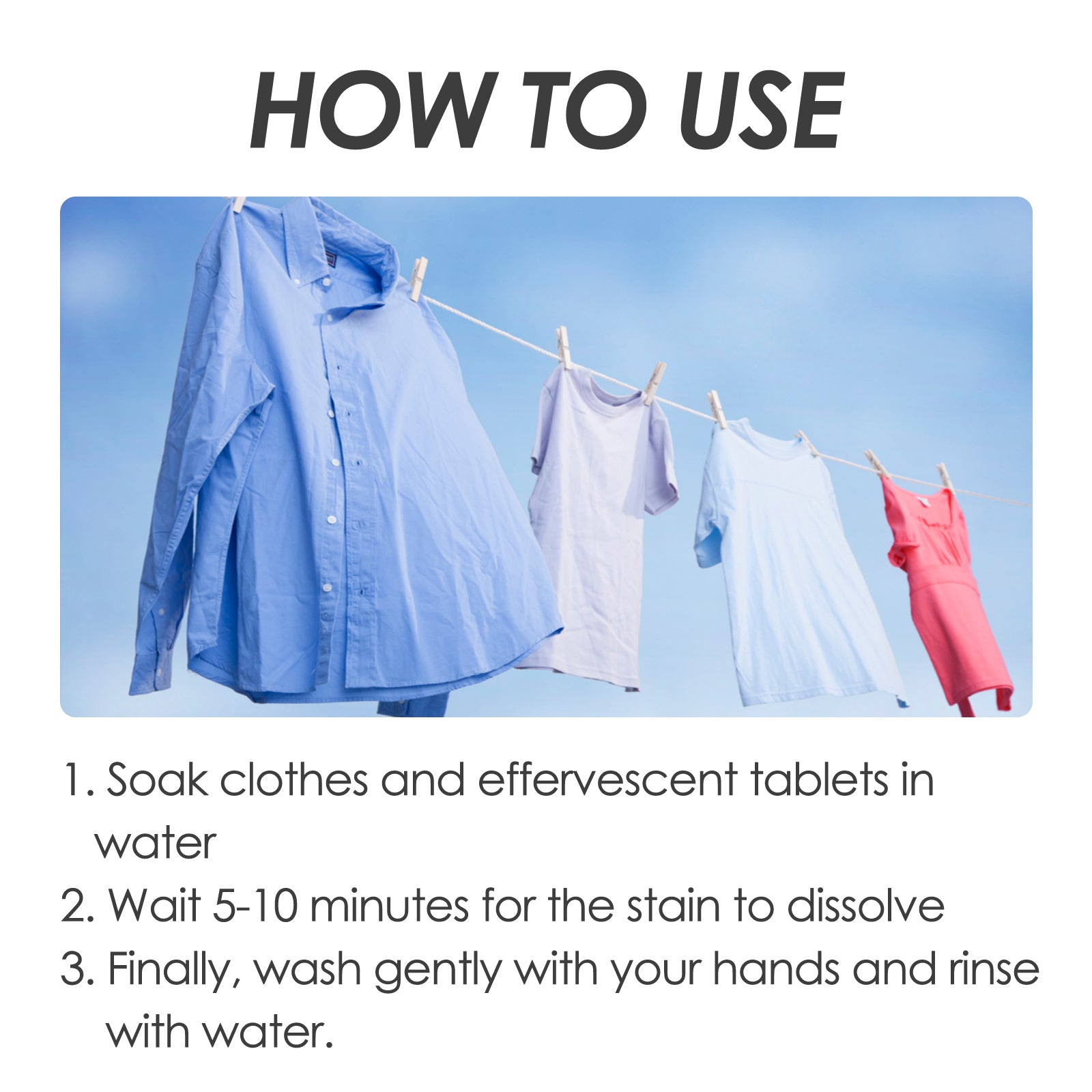 Bioenzyme Explosion Salt Effervescent Tablets, Cleaning Clothing Yellow Stubborn Stains Coffee Stains Cleaning Tablets