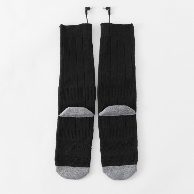 Heating socks, warm electric socks, USB charging long tube skiing socks, men's and women's winter heating and foot warming socks