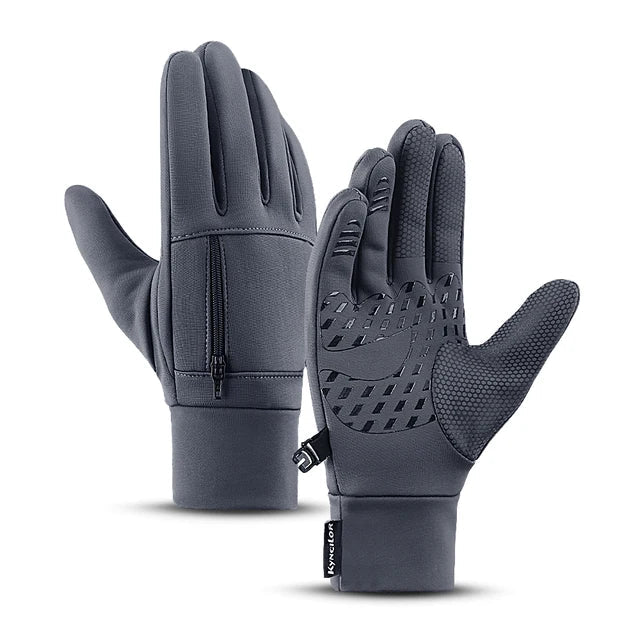 Outdoor warm cold windproof riding gloves touch screen windproof and anti-skid women's velvet full finger gloves