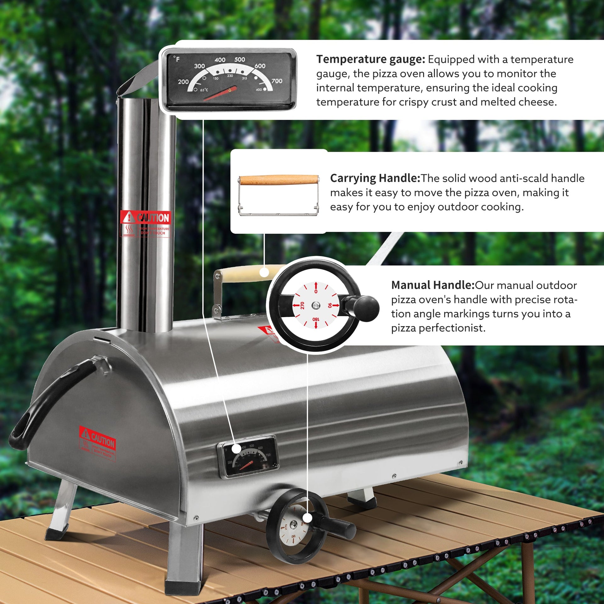Silver Pizza Oven Outdoor 12