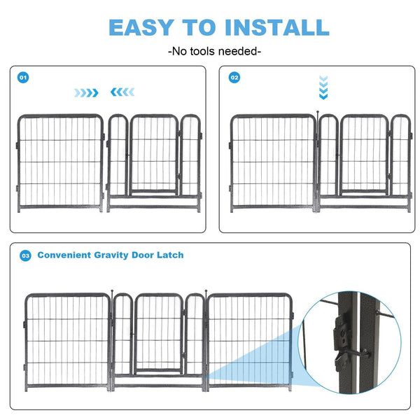 16 Panels Dog Playpen for outdoor,yard,camping,24