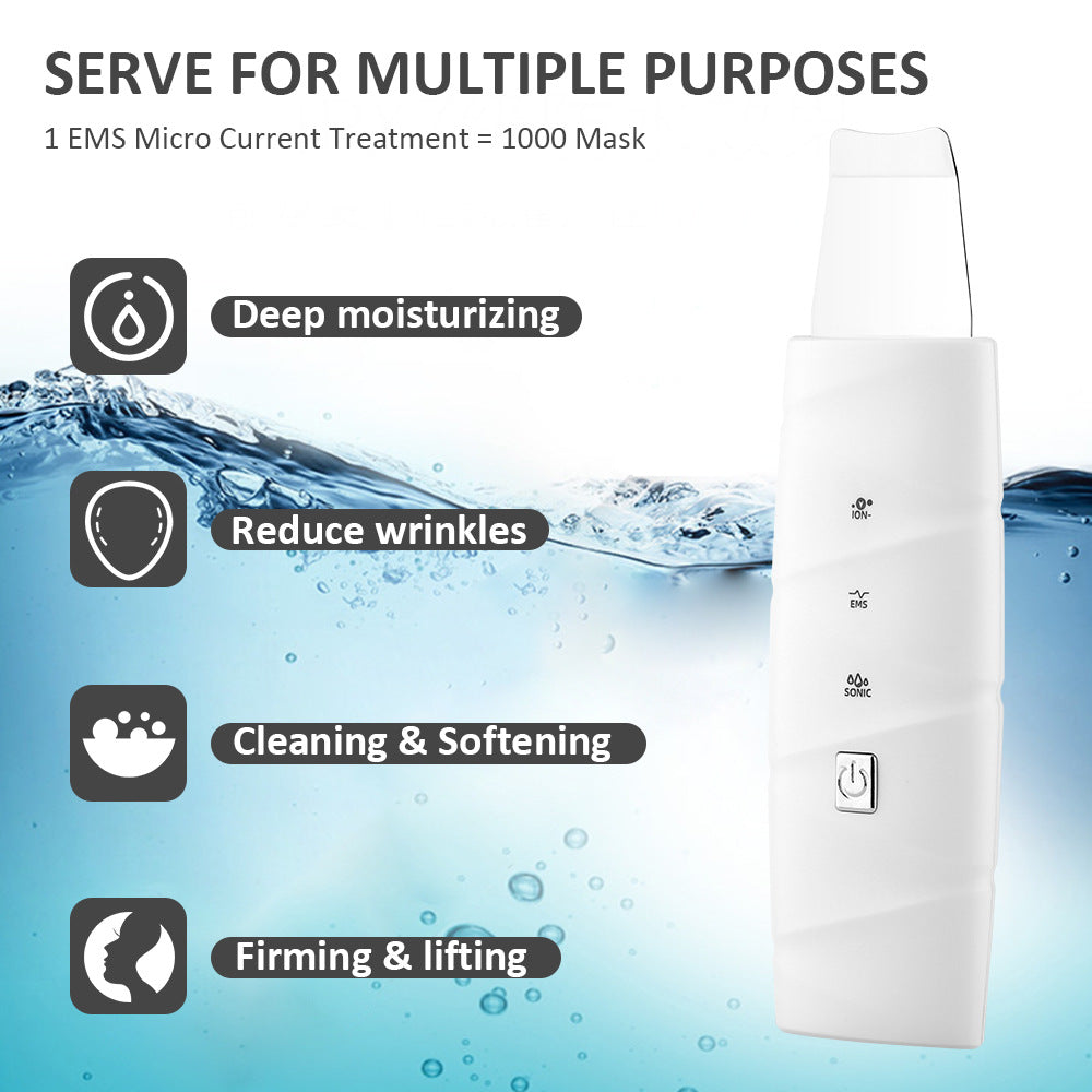 HailiCare Blackhead Removal Instrument Skin Shovel Ultrasonic Iontophoresis Instrument Heating Microcurrent Beauty Instrument