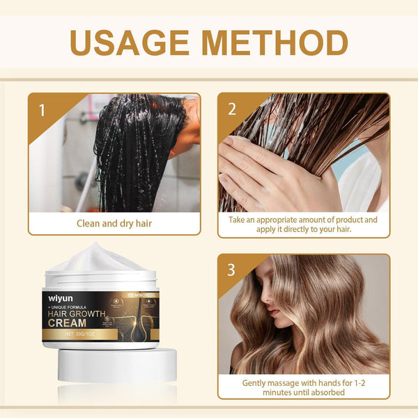 Hair Growth Cream, Thick Hair Strong Hair Nourish Scalp Hair Root Smooth Furry Split Hair Cream
