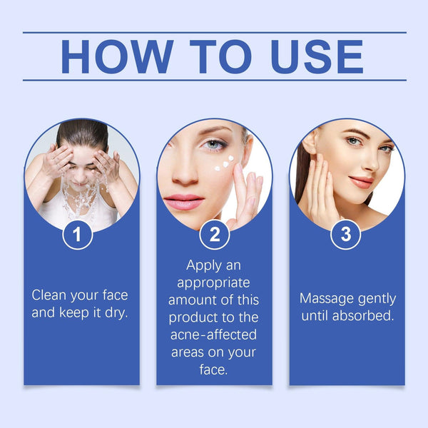 Herbal Acne-Clearing Cream Face Refreshing Oil Control Gentle Pore Cleansing Cream