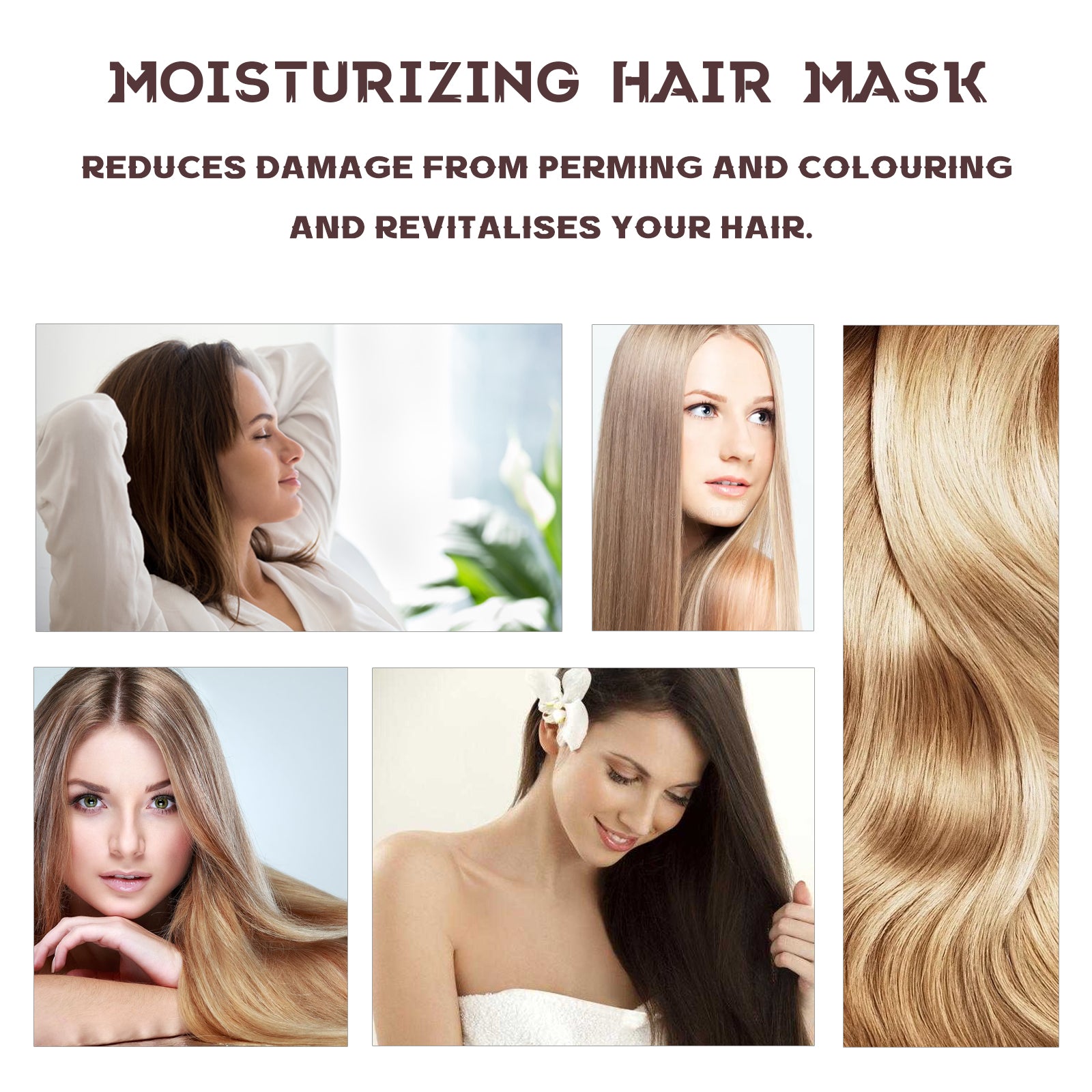 Moisturizing Hair Mask, Deep Nourishing Hair Repair Dry Hair Split End Smoothing Hair Mask