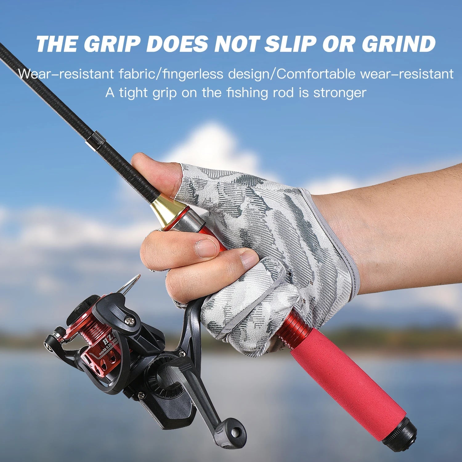 Outdoor fishing equipment - thin comfortable breathable leak proof 3-finger lure fishing gloves