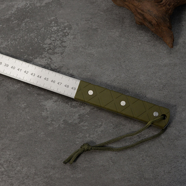 20 - Inch Dual - Scale Stainless Steel Ruler, thickened quenched steel, with random lanyard, great for drawing & measuring.
