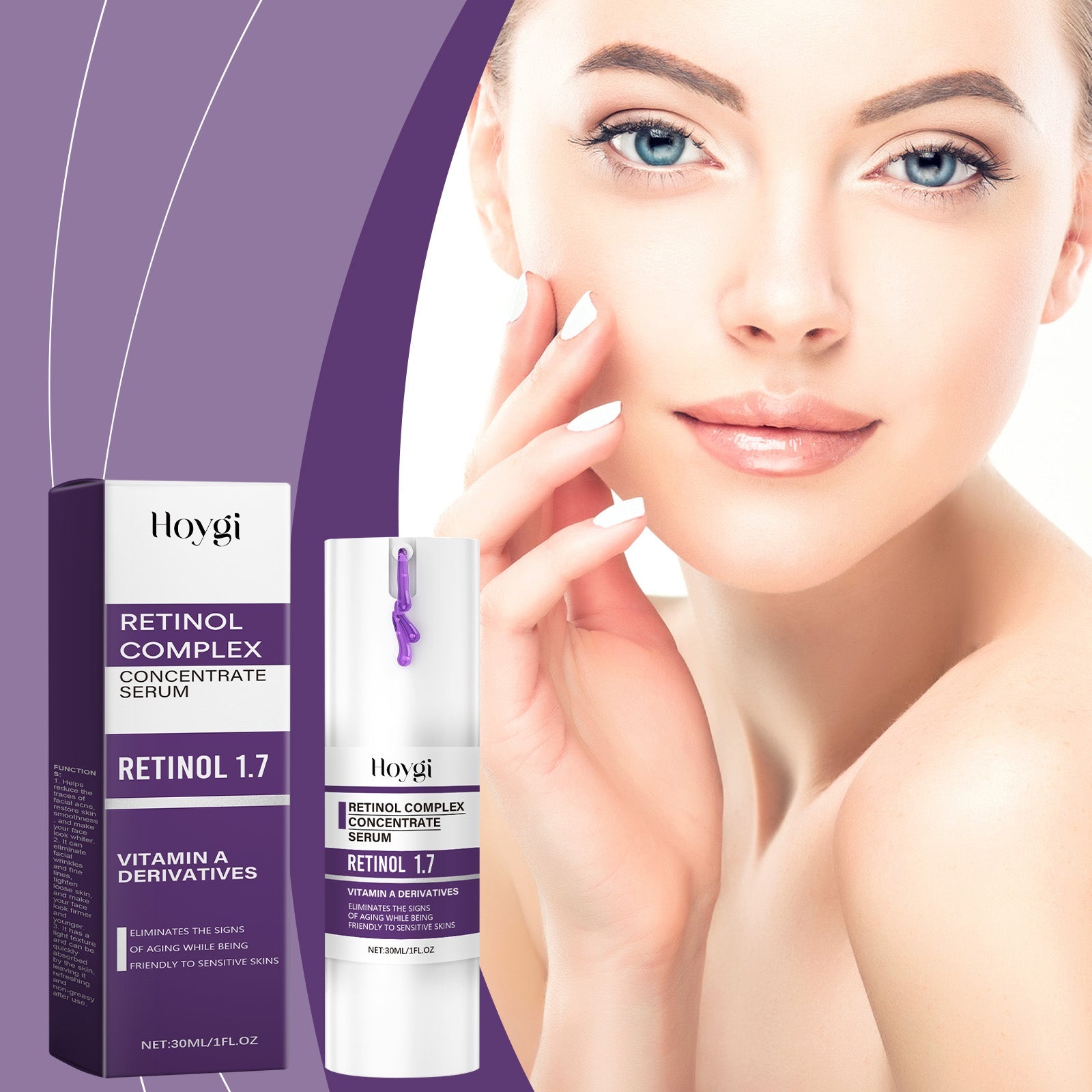 Retinol Facial Essence, Hydrates And Moisturizes Soft And Tender Skin For A Variety Of Skin Types