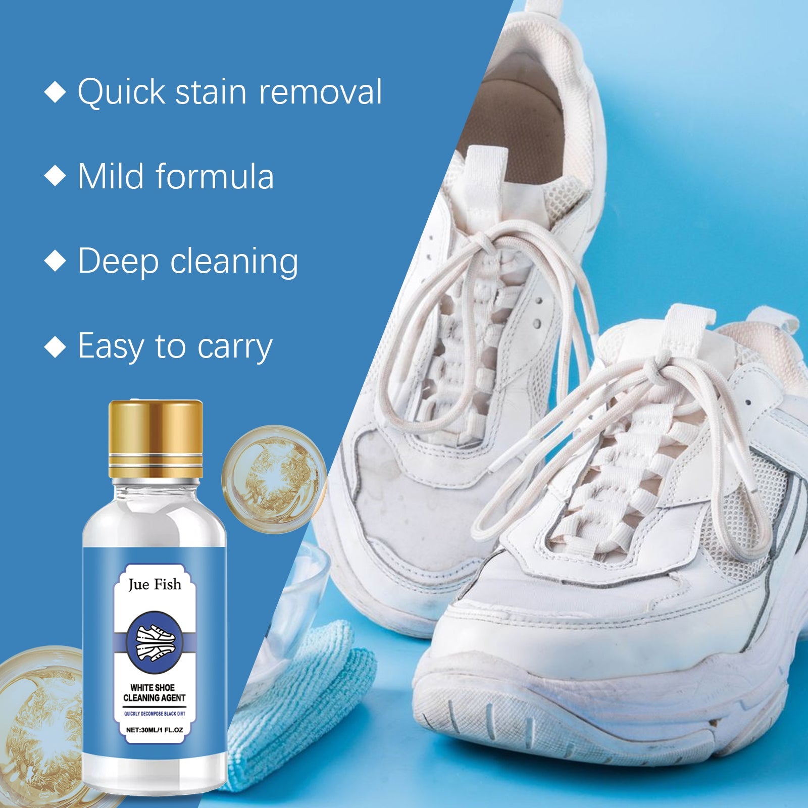 White Shoe Cleaner White Shoe Cleaning Decontamination Cleaning Whitening Decontamination Brightening White Shoe Edge Yellow Removal