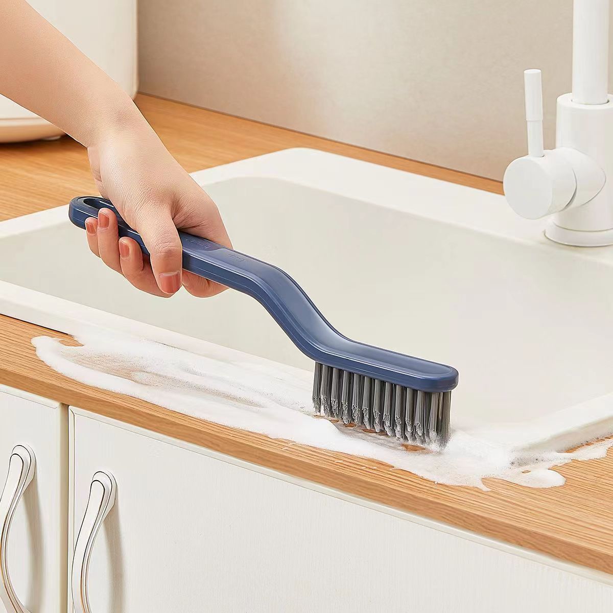 Bathroom Cleaning Brush Floor Crevice Brush Two-In-One Brush Shoe Brush Bathroom Kitchen Cleaning Brush