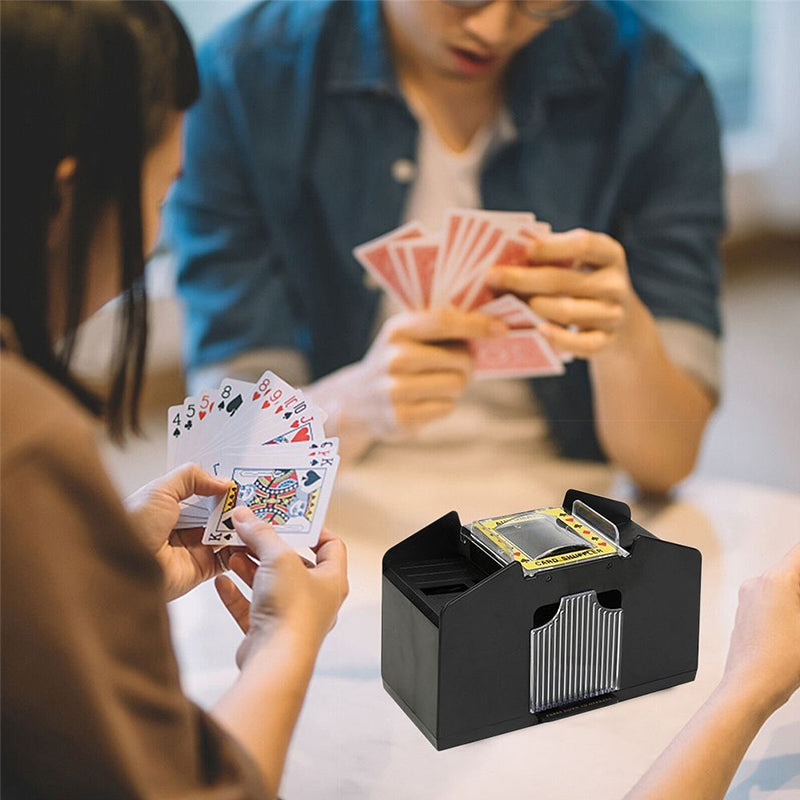 3 - sec Silent ABS Card Shuffler for Games , silent, made of ABS. For poker, board and family games.