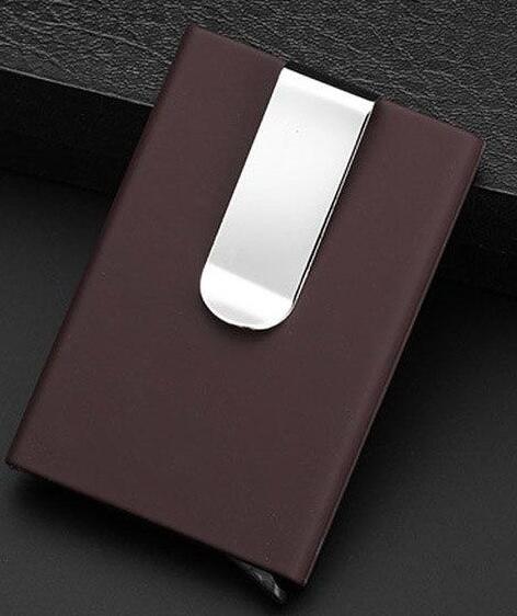 Men's Wallets Credit card holder Automatic card sets business aluminum wallet card sets cash clip holder