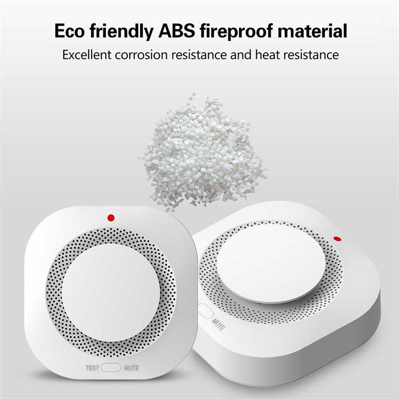 Tuya Smart Zigbee Smoke Detector Smart Fire Alarm Progressive Sound Photoelectric Smoke Sensor