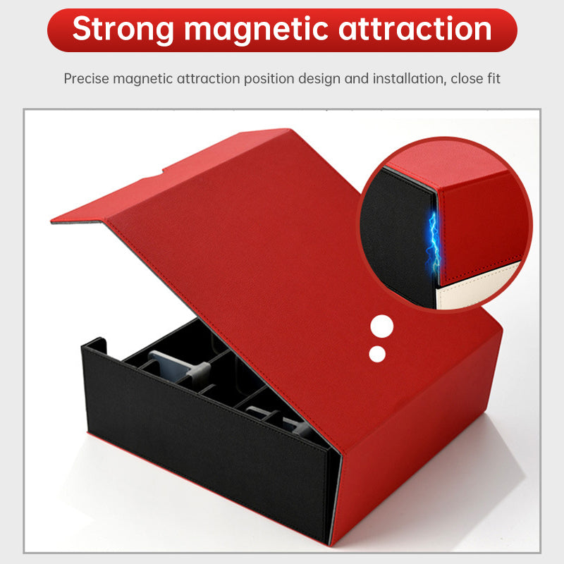 2025 New 4 - Row Card Holder. Large - capacity, Patchwork. Holds 3000+ Naked Cards. PU Leather