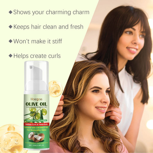 Hair Styling Foam Mousse Refreshing Oil Control Light Protection Volume Fluffy Long-Lasting Styling Dry Hair Mousse