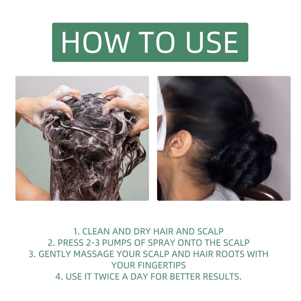 Black Hair Spray Dense Nourishing Roots Shine Smooth Natural Black Hair Cover White Hair Conditioner Spray