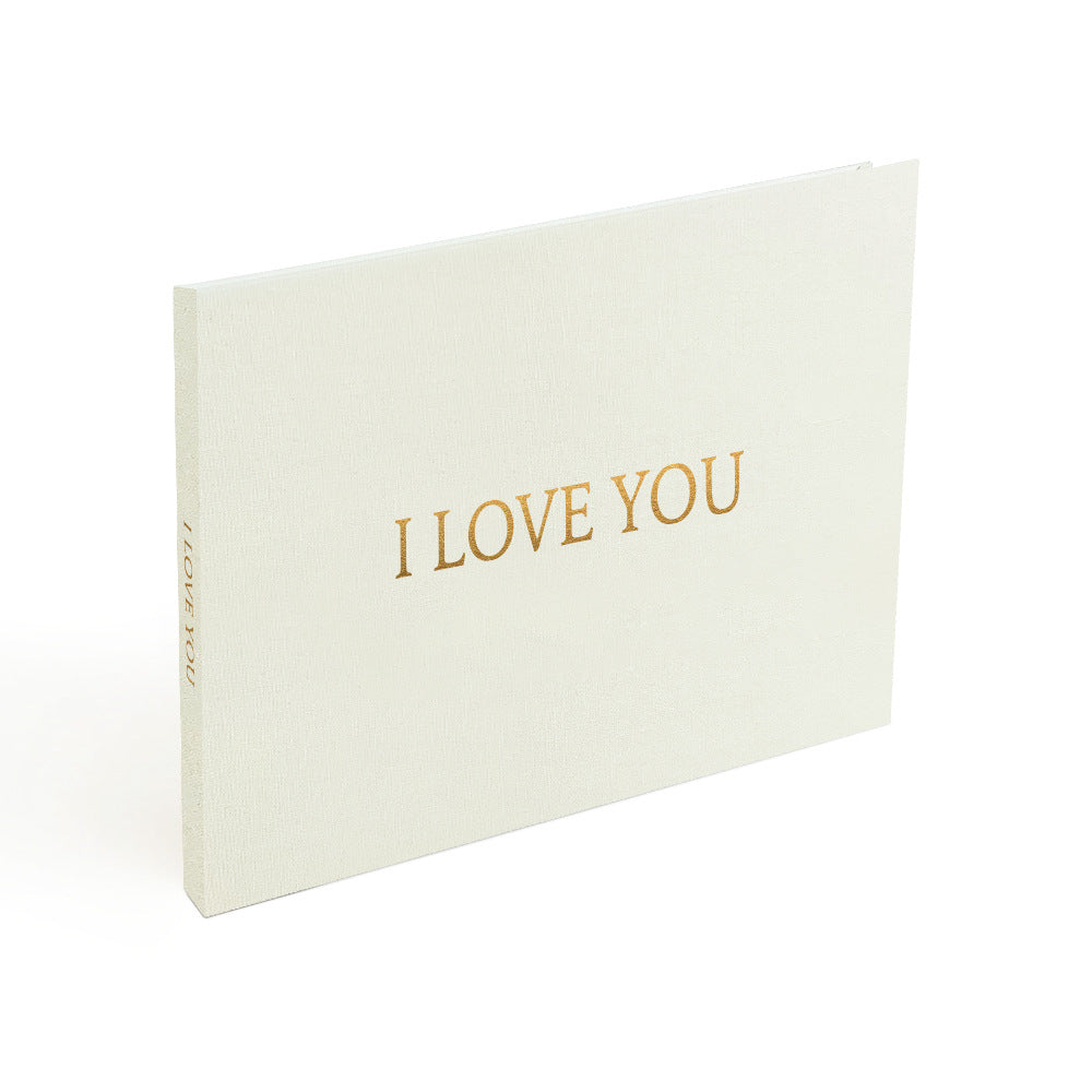 Multi functional commercial wedding video invitation letter linen material video brochure