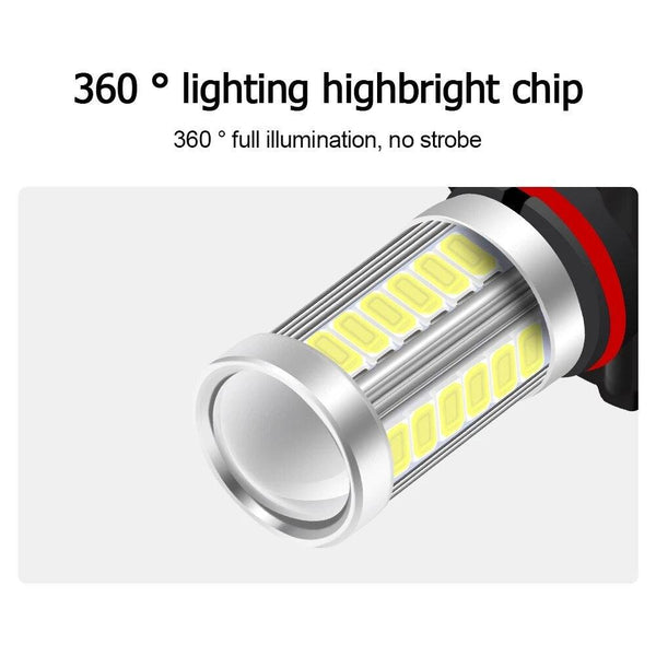 2pcs H8 H11 LED Bulbs HB4 9006 HB3 9005 H16 JP H9 Fog Lights Driving 5730 33SMD Tail Lamp Car Light parking 12V Auto 6000K White