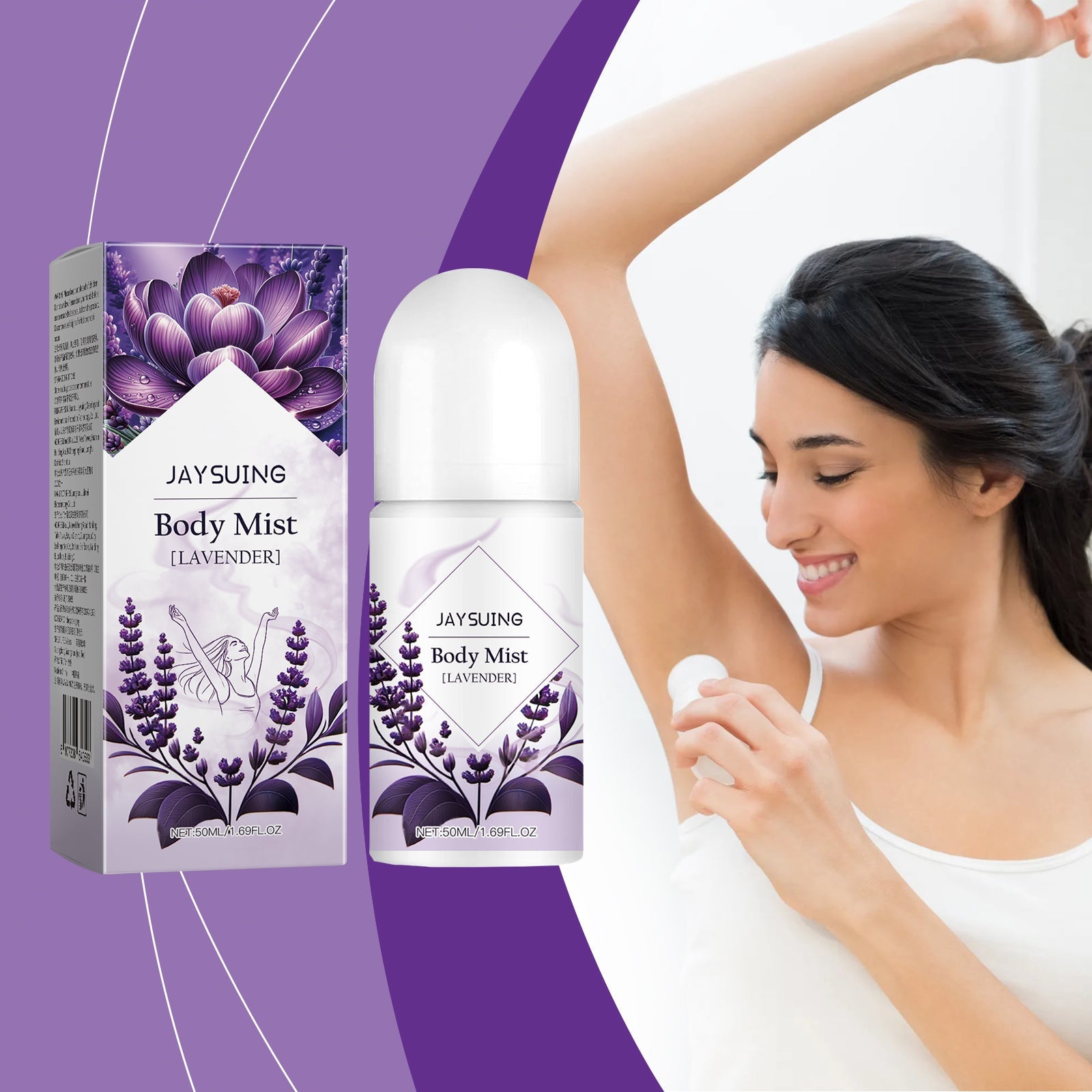 Lavender Deodorant For Summer Armpit Workouts, Sweat Odors Cleaning And Staying Portable Deodorant