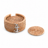 Anchor Hand Woven Wicker Rattan Coaster Set - 6 Coasters