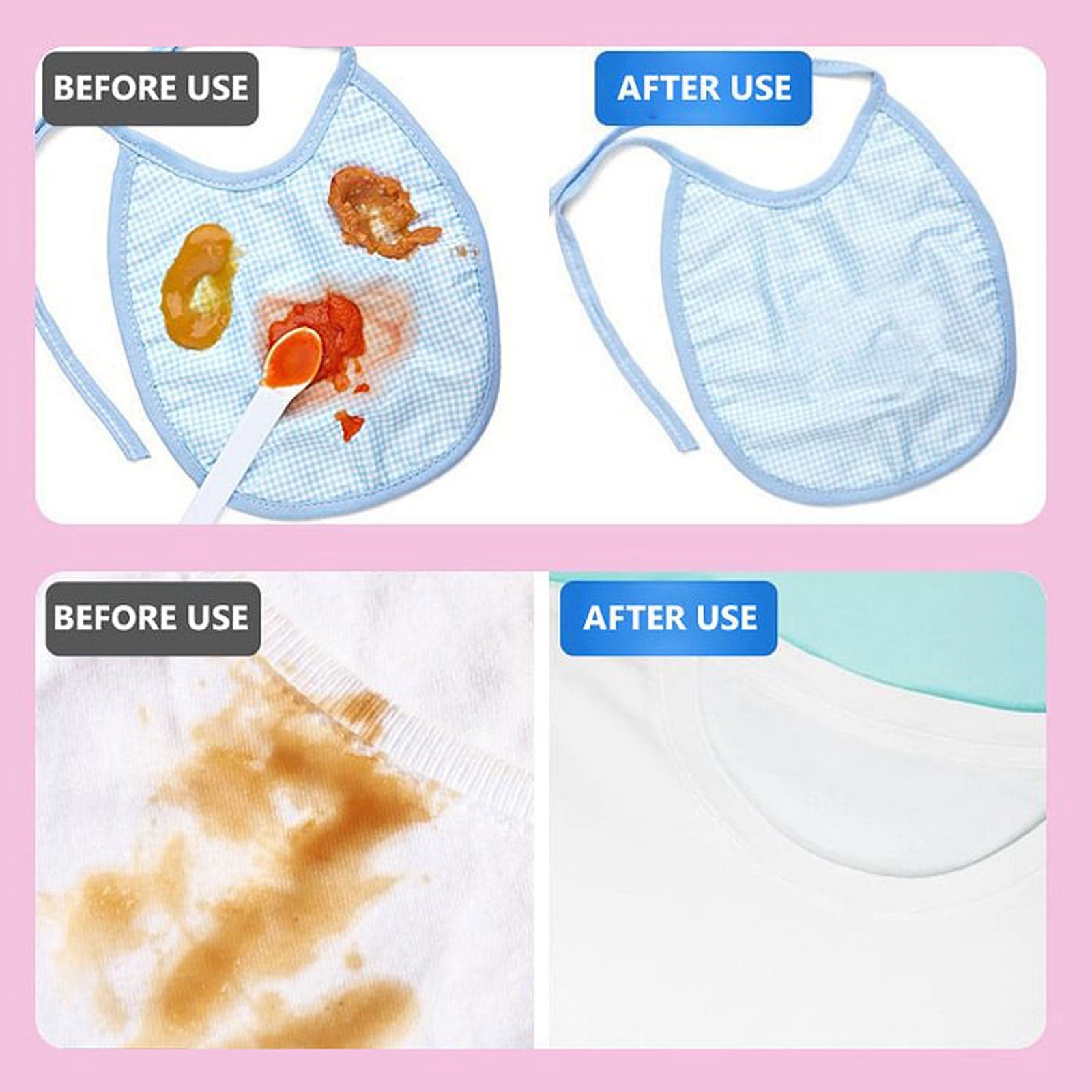 Clothes Stain Remover, Removes Stubborn Stains, Oil And Sweat Stains Laundry Cleaner