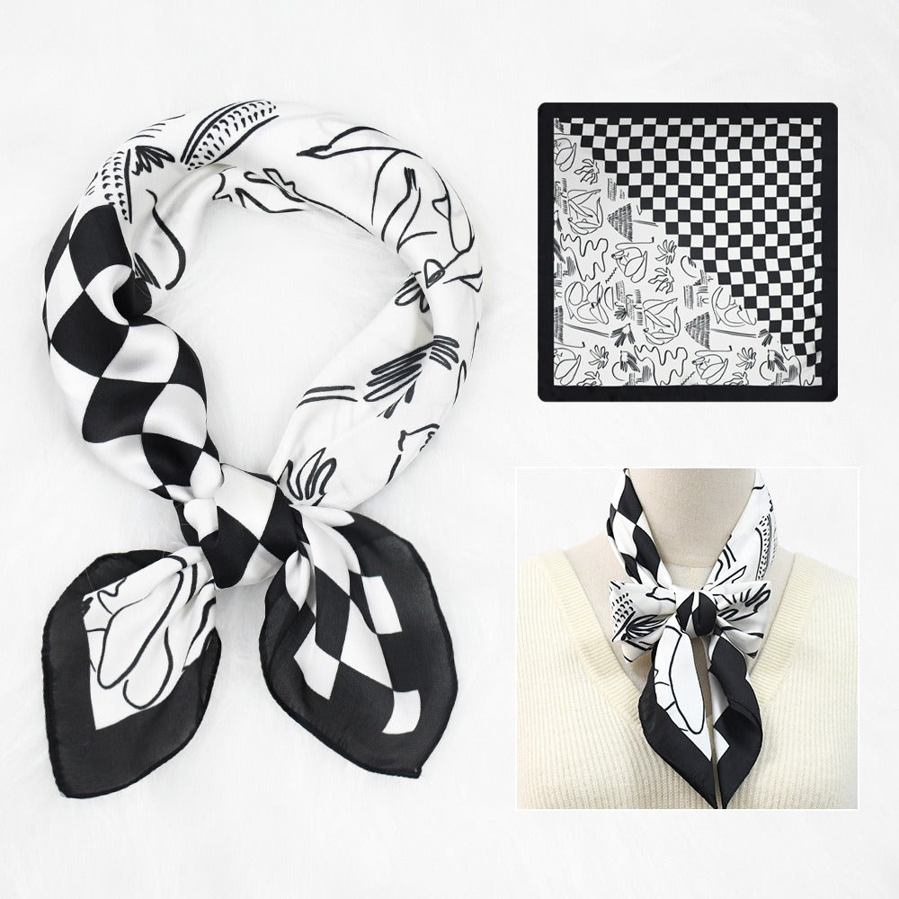 Silk Scarf Women's Sunscreen Beach Imitation Silk Versatile Silk Scarf Neckband