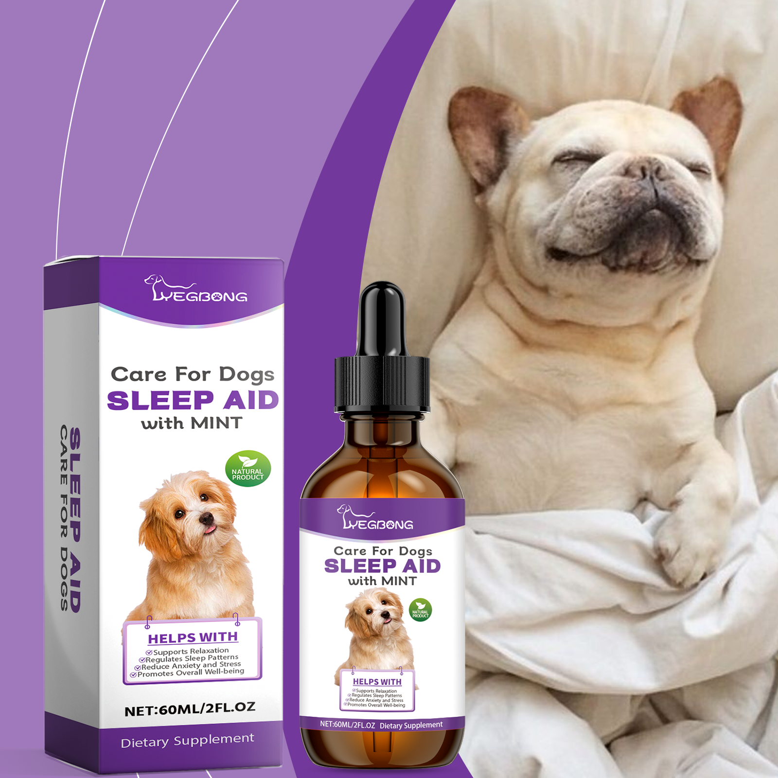 Dog Sleep Drops Pamper Dogs Sleeping At Night Pet Sleep Care Drops Supplement