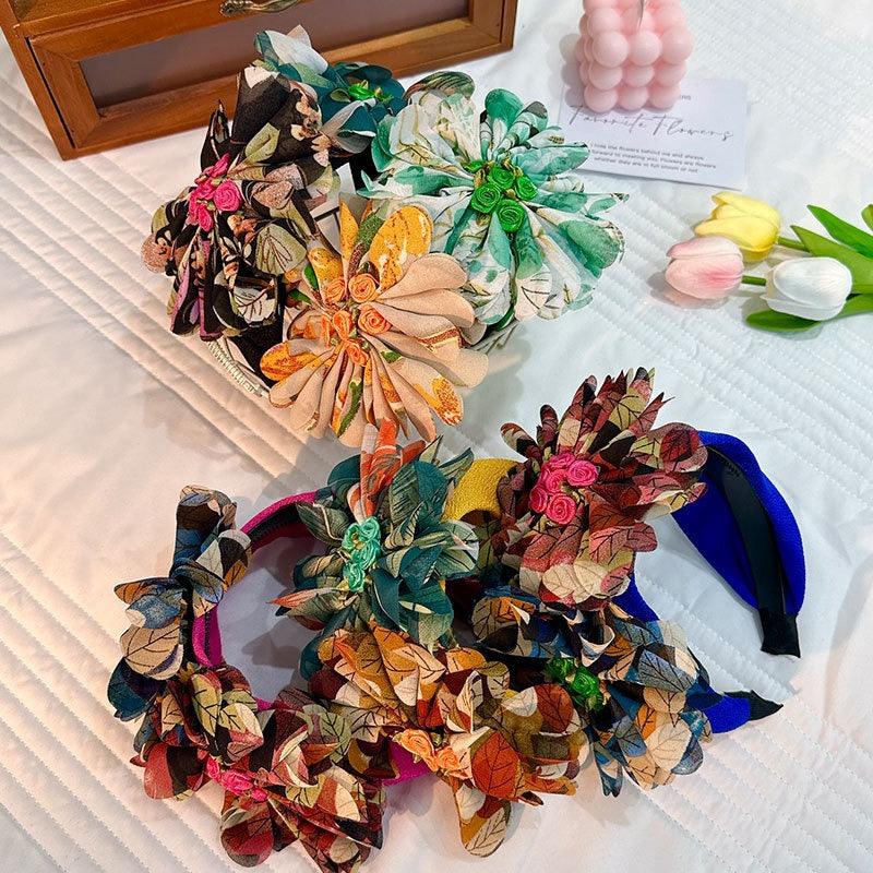 Fashionable handmade fabric flower headbands