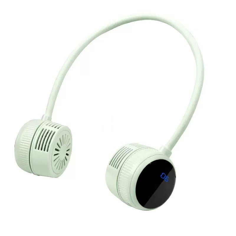 Foldable Neck Fan Portable Silent USB Charging Outdoor Sports Turbine Bladeless Mini Neck Fan