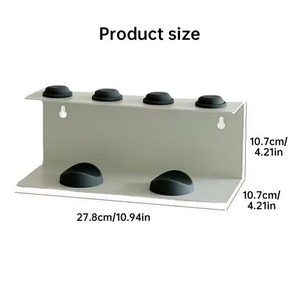 Non - Perforated Hair Dryer Holder. Also for Straighteners & Curling Irons. Ideal for Bathroom Sorting