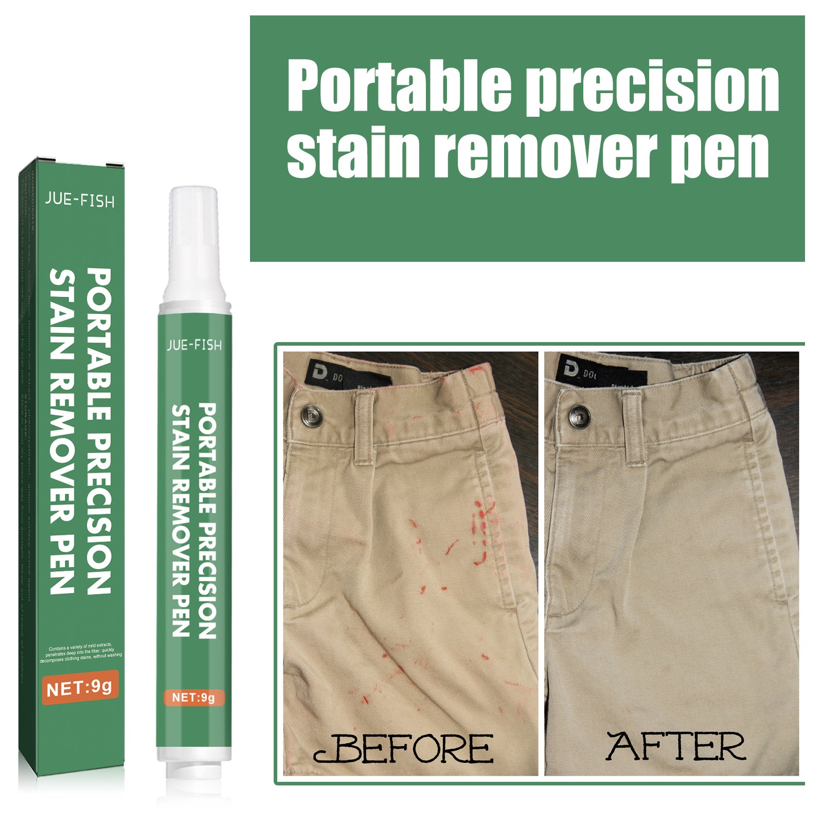 Portable Precision Stain Remover Pen, Free Wash Remove Oil Stains Yellow Clothes Clean And Decontamination Pen