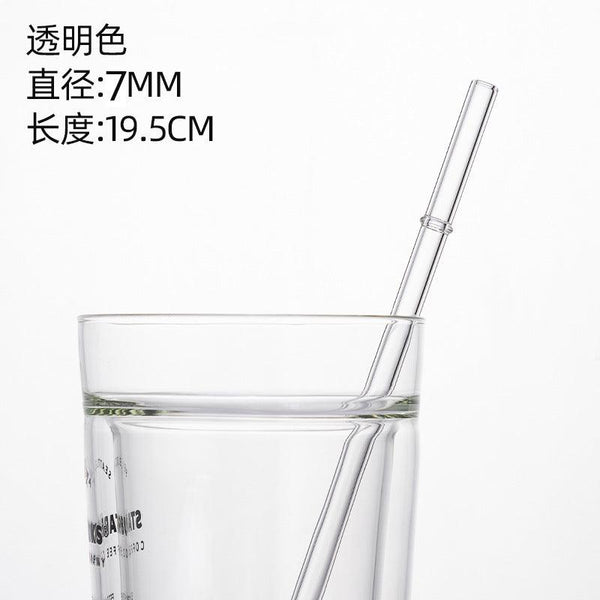 Eco-Friendly High Borosilicate Glass Straw Durable Heat-Resistant Starbucks Kids Straw 27cm Customized