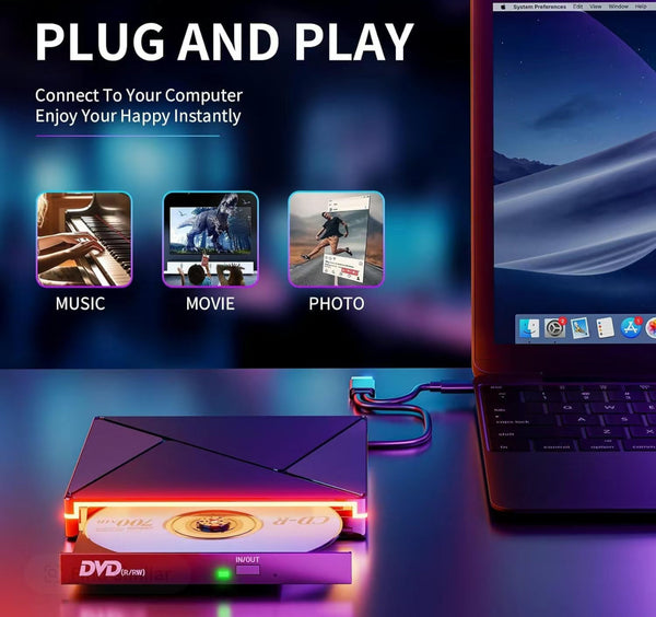 MemoraDrive USB-C DVD Burner V.I.P Digital Presence