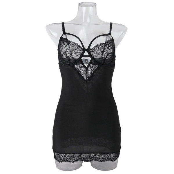 Sexy lingerie, lace hollow suspender, hip hugging, romantic sleepwear