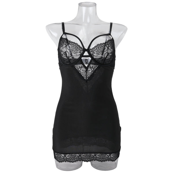 Sexy lingerie, lace hollow suspender, hip hugging, romantic sleepwear