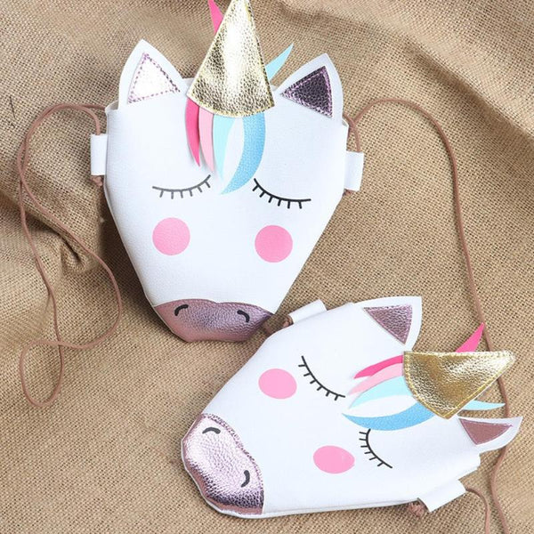 Cute Cartoon Animal Horse Leather Shoulder Bag Coin Purse Messenger Bag Babies Girls Kids Gift Mother Baby Diaper Bags Outdoor