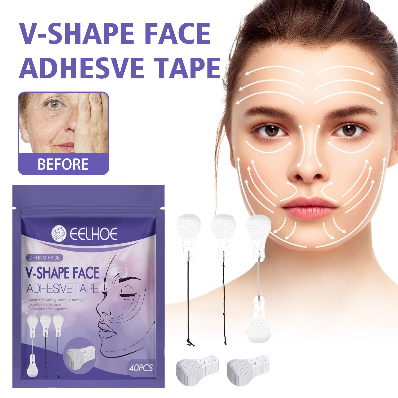 V Face Lift Face Lift To Tighten Chin And Soften Fine Lines Shaped V Melon Seed Face