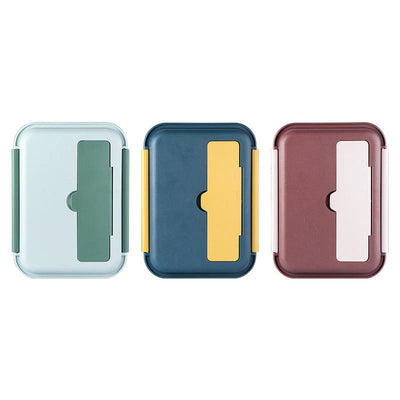 Classic simple 304 stainless steel double-sided buckle lunch box bento box with soup bowl