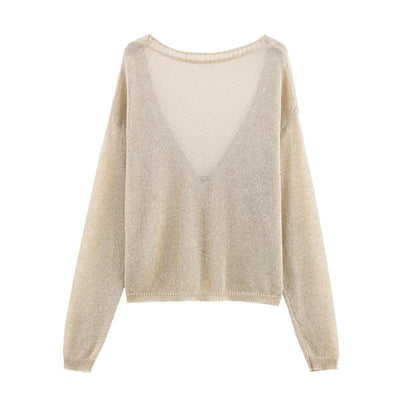 Style Women's Fashion Casual Versatile Long Sleeve Loose Single Breasted Knit Jacket