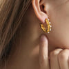 Synthetic Pearl 18K Gold-Plated Earrings - Style B/Gold / One Size