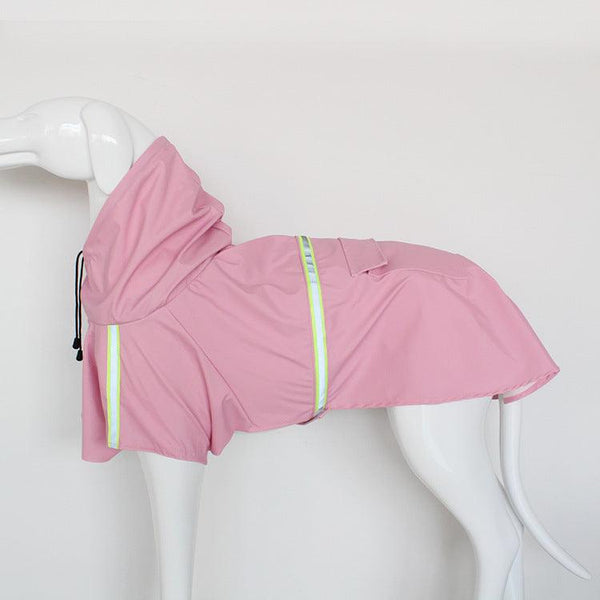 Large Dog Raincoat - Poncho Style Reflective Strip Pet Raincoat Windproof Waterproof Dog Hooded Raincoat
