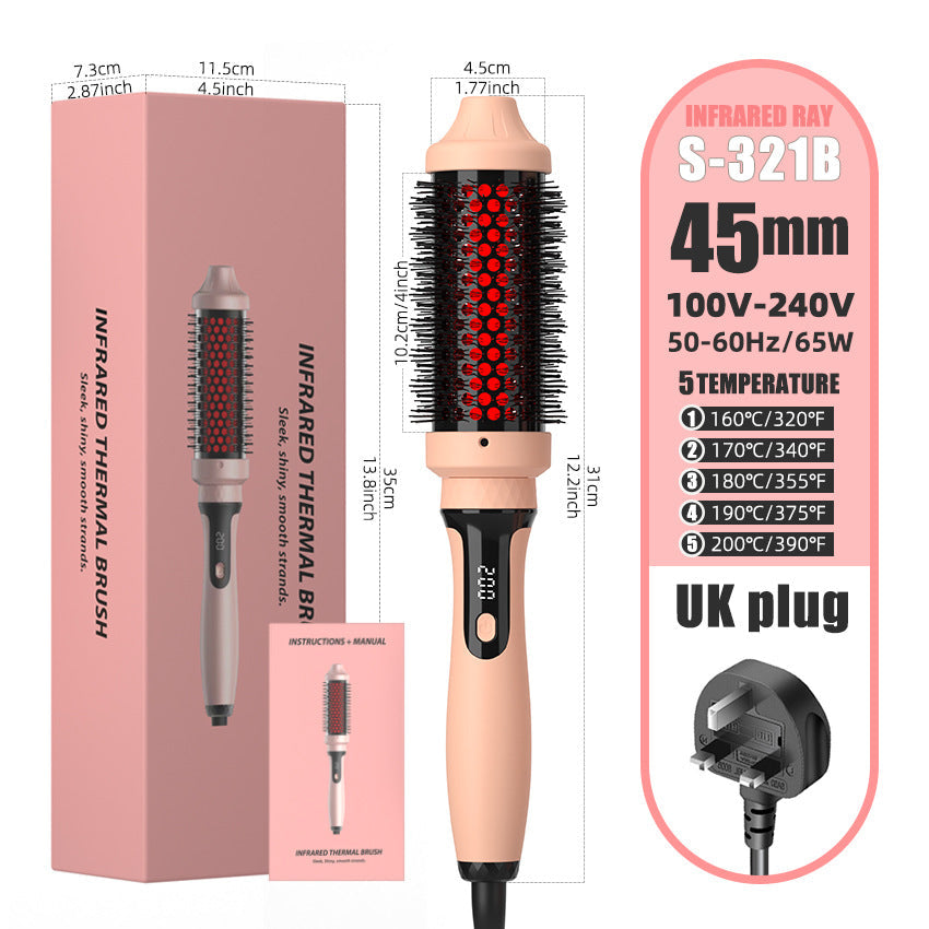Infrared curling iron multifunctional straightener 2-in-1 straight hair comb curling iron dual-purpose electric heating comb