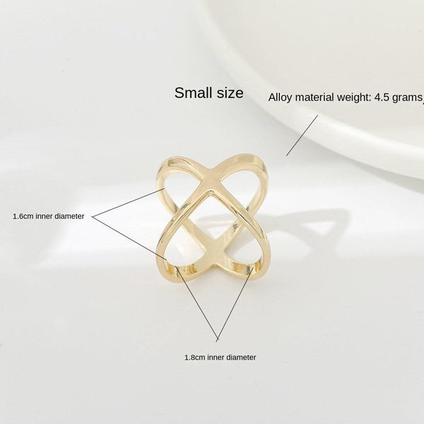 Creative Rice King Star Gold-Plated Scarf Buckle Multi-Purpose X Cross Hollow Smooth Surface Scarf Square Shawl Buckle