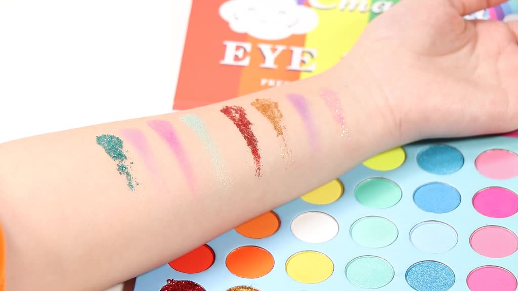 CmaaDu 35 Colors Rainbow Matte Eyeshadow Metal Waterproof Glitter Eyeshadow Palette