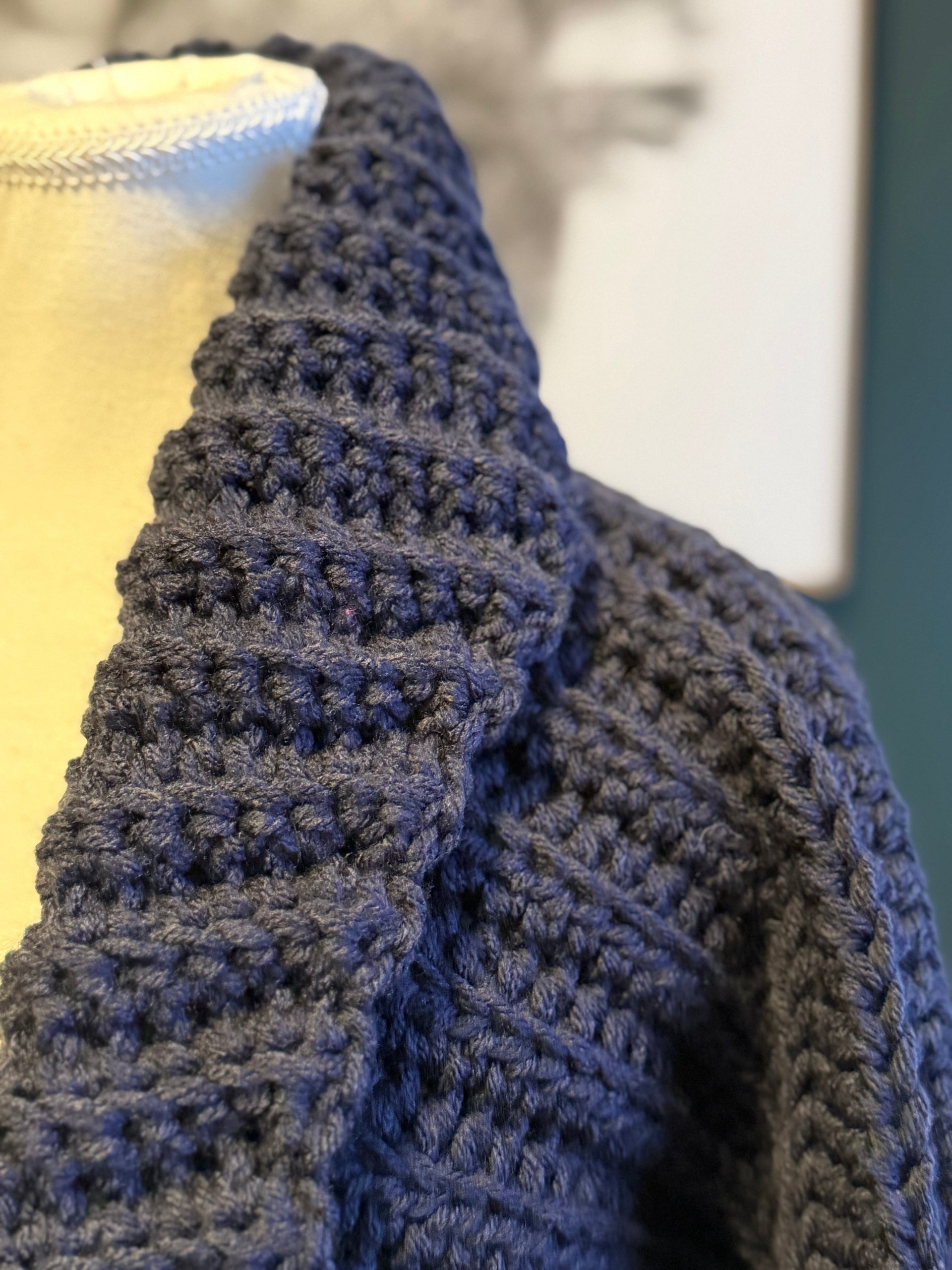 The Resolution Cardigan- Blue & Pink Tiny Fire