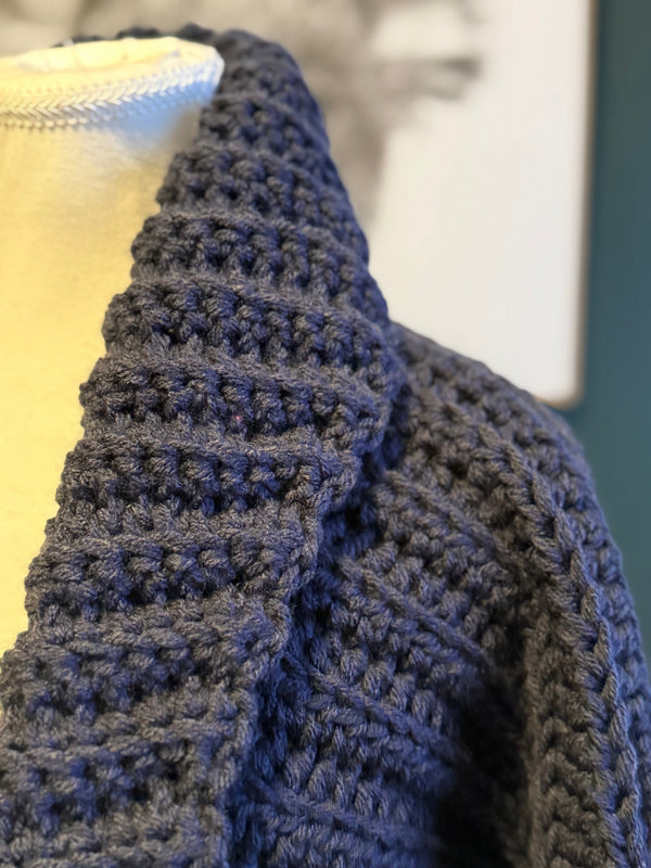 The Resolution Cardigan- Blue & Pink Tiny Fire