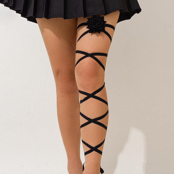 Sexy Leg Chain Elastic Strap Leg Loop Dark Wind Geometric Circle Thigh Chain
