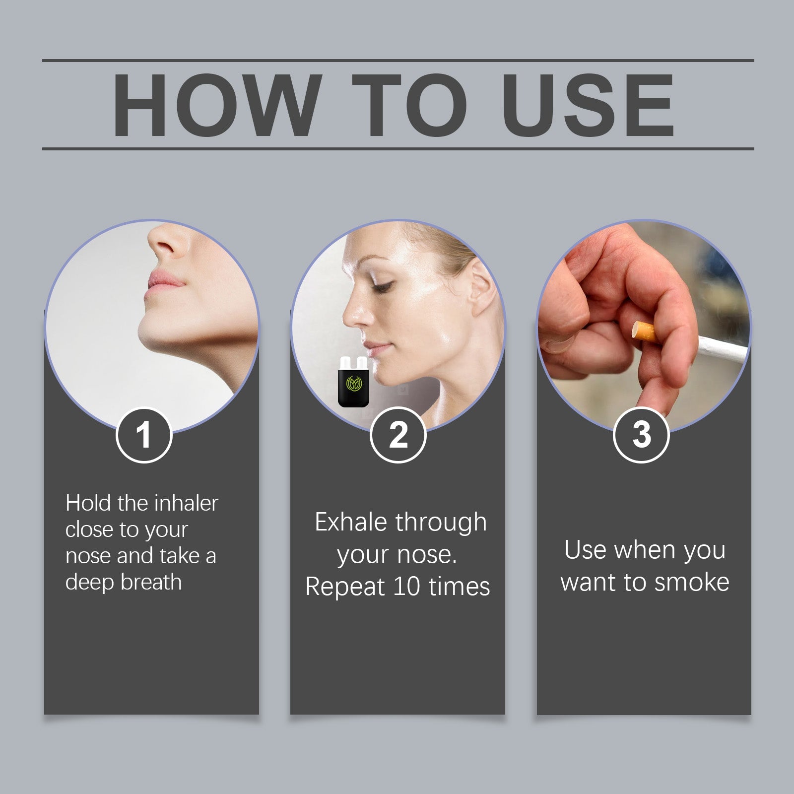 Smoking Cessation Suppressant Inhaler Vitality Energizing Essential Oil Inhaler Cooling Oil Double Hole Inhaler Aids Smoking Cessation Portable Smoking Control Care Inhaler