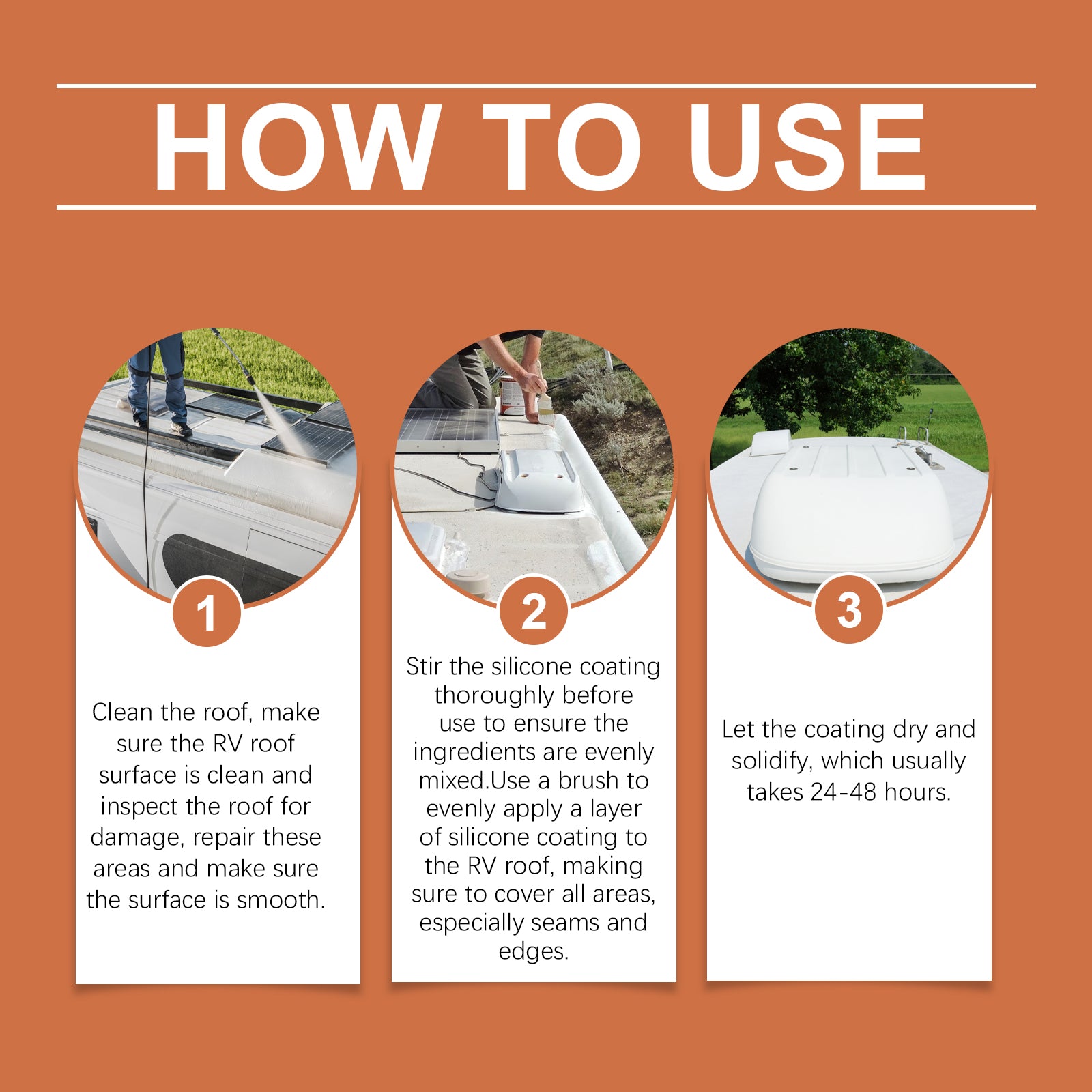 Silicone Rv Roof Paint, Rv Roof Repair Wood Paint Leak Sealant