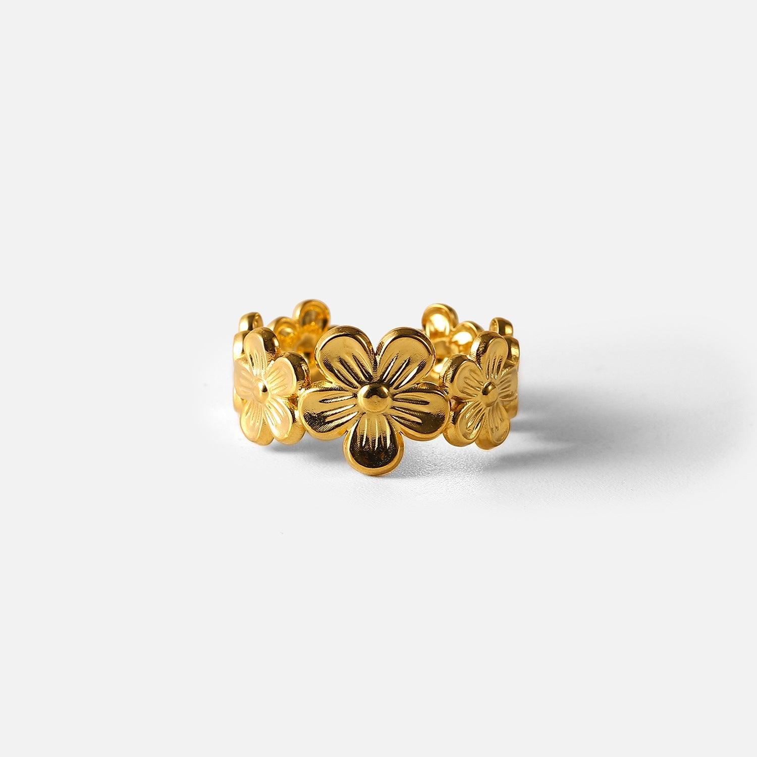 European and American Fashion INS Style Flower Ring Open Ring